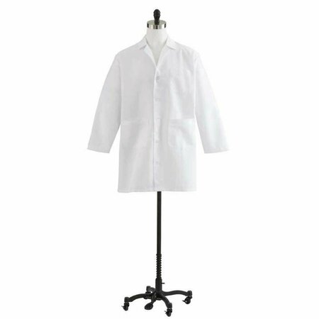 MEDLINE Unisex Lab Coat, Staff Length, Poplin, 3 Pockets, White, Size 40 MDT12WHT40E